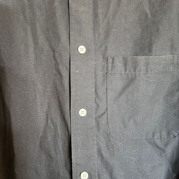 Croft & Barrow Men’s Black LS Shirt Classic Fit Easy Care Size 14.5 32/33 sleeve - Picture 4 of 10
